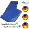 Image of POGO Tarps 10' x 40' Blue & Silver Multi-Purpose Water Resistant Poly Tarp Cover by POGO 754972337878 267 10' x 40' Blue & Silver Multi-Purpose Water Resistant Poly Tarp Cover