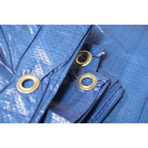 POGO Tarps 10' x 40' Blue & Silver Multi-Purpose Water Resistant Poly Tarp Cover by POGO 754972337878 267 10' x 40' Blue & Silver Multi-Purpose Water Resistant Poly Tarp Cover