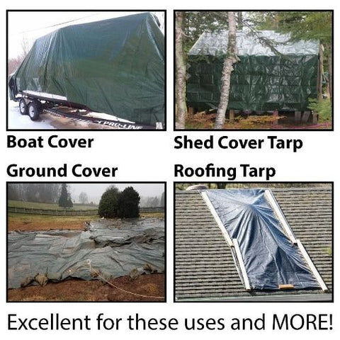 POGO Tarps 20' x 25' Deluxe Water Resistant Heavy Duty Poly Tarp Cover by POGO 754972327800 178