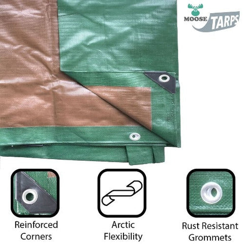 POGO Tarps 20' x 25' Deluxe Water Resistant Heavy Duty Poly Tarp Cover by POGO 754972327800 178
