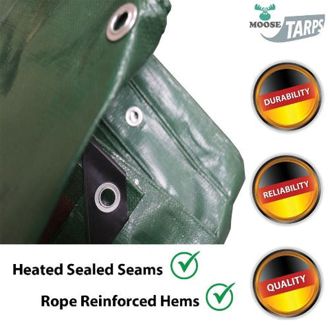 POGO Tarps 20' x 25' Deluxe Water Resistant Heavy Duty Poly Tarp Cover by POGO 754972327800 178