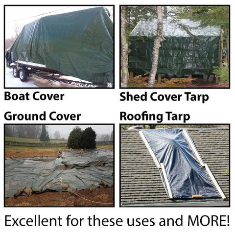 POGO Tarps 40' x 60' Deluxe Water Resistant Heavy Duty Poly Tarp Cover by POGO 744828582743 189