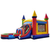 Image of POGO Water Parks & Slides 14.5'H Kids Modern Rainbow Water Slide Bounce House Combo with Blower by POGO 754972338219 1897 14.5'H Kids Modern Rainbow Water Slide Bounce House Combo Blower POGO