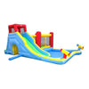 Image of POGO Water Parks & Slides 7.4' Backyard Kids Deluxe Inflatable Water Slide Bouncer with Splash Cannon and Pool by POGO 5122 7.4' Backyard Kids Deluxe Inflatable Slide Bouncer Cannon Pool POGO