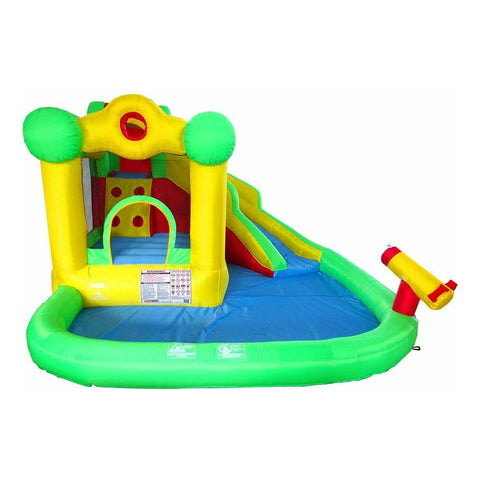 POGO Water Parks & Slides 8.4' Backyard Kids Home Water Park Inflatable Water Slide with Blower by POGO 781880200475 5121 8.4' Backyard Kids Home Water Park Inflatable Water Slide Blower POGO