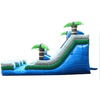 Image of POGO Water Slides 15' Tropical Marble Double Bay Inflatable Water Slide with Blower by POGO 754972373296 7536 15' Tropical Marble Double Bay Inflatable Water Slide Blower POGO
