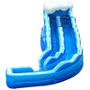 Image of POGO Water Slides 17' Blue Marble Wave Curved Wet / Dry Inflatable Slide by POGO 754972365796 3382