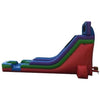 Image of POGO Water Slides 18' Modular Retro Rainbow Inflatable Water Slide with Blower and Monster Truck Panel by POGO 7497 18' Modular Retro Rainbow Inflatable Water Slide Monster Truck Panel