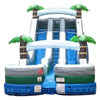 Image of POGO Water Slides 18' Tropical Marble Double Bay Inflatable Water Slide with Blower by POGO 754972372558 7224 18' Tropical Marble Double Bay Inflatable Water Slide Blower POGO