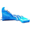 Image of POGO Water Slides 19' Blue Wave Marble Double Lane Curved Inflatable Water Slide with Blower by POGO 754972336659 6166 19' Blue Wave Marble Double Lane Curved Inflatable Water Slide Blower