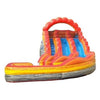 Image of POGO Water Slides 19' Fire Marble Double Lane Curved Inflatable Water Slide with Blower by POGO 754972365789 5870 19' Fire Marble Double Lane Curved Inflatable Water Slide with Blower