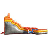 Image of POGO Water Slides 19' Fire Marble Double Lane Curved Inflatable Water Slide with Blower by POGO 754972365789 5870 19' Fire Marble Double Lane Curved Inflatable Water Slide with Blower