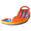 Image of POGO Water Slides 19' Fire Marble Double Lane Curved Inflatable Water Slide with Blower by POGO 754972365789 5870 19' Fire Marble Double Lane Curved Inflatable Water Slide with Blower