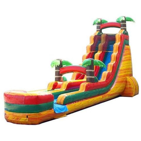 POGO Water Slides 22' Tropical Fire Marble Inflatable Water Slide with Blower by POGO 754972356350 3379 22' Tropical Fire Marble Inflatable Water Slide with Blower POGO 3379