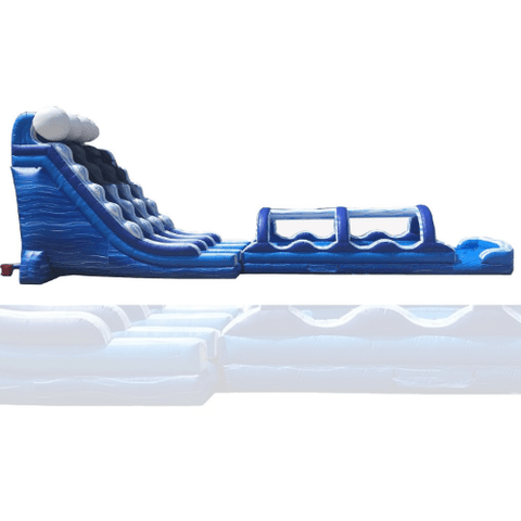 POGO Water Slides Blue Marble Inflatable Water Slide Slip n' Slide Combo with Blowers by POGO 754972360999 6005 Blue Marble Inflatable Water Slide Slip n' Slide Combo Blowers POGO