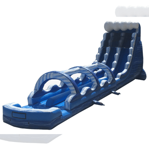 POGO Water Slides Blue Marble Inflatable Water Slide Slip n' Slide Combo with Blowers by POGO 754972360999 6005 Blue Marble Inflatable Water Slide Slip n' Slide Combo Blowers POGO