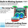 Image of POGO Water Slides Kids Tropical Red Marble Water Slide Bounce House Combo with Blower by POGO 754972359337 4313 Kids Tropical Red Marble Water Slide Bounce House Combo with Blower