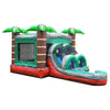 Image of POGO Water Slides Kids Tropical Red Marble Water Slide Bounce House Combo with Blower by POGO 754972359337 4313 Kids Tropical Red Marble Water Slide Bounce House Combo with Blower