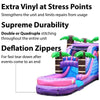Image of POGO Water Slides Mega Tropical Purple Marble Water Slide Bounce House Combo with Blower by POGO 754972360562 3208 Mega Tropical Purple Marble Water Slide Bounce House Combo with Blower