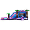 Image of POGO Water Slides Mega Tropical Purple Marble Water Slide Bounce House Combo with Blower by POGO 754972360562 3208 Mega Tropical Purple Marble Water Slide Bounce House Combo with Blower