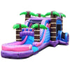 Image of POGO Water Slides Mega Tropical Purple Marble Water Slide Bounce House Combo with Blower by POGO 754972360562 3208 Mega Tropical Purple Marble Water Slide Bounce House Combo with Blower
