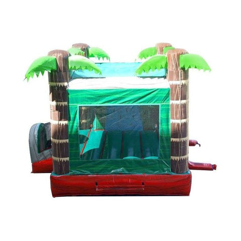 POGO Water Slides Mega Tropical Red Marble Water Slide Bounce House Combo with Blower by POGO 754972360807 3356 Mega Tropical Red Marble Water Slide Bounce House Combo with Blower