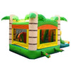 Image of POGO WET N DRY COMBOS 13.5' H  Kids Tropical Bounce House and Double Lane Slide Combo with Blower by POGO 754972356343 2482 Kids Tropical Bounce House and Double Lane Slide Combo with Blower