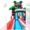 Image of POGO WET N DRY COMBOS 22' Tropical Red Marble Inflatable Water Slide with Blower by POGO 754972360982 4128