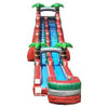 Image of POGO WET N DRY COMBOS 22' Tropical Red Marble Inflatable Water Slide with Blower by POGO 754972360982 4128