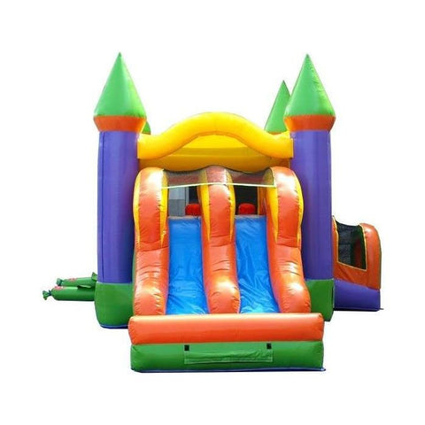 POGO WET N DRY COMBOS Kids Orange Bounce House and Double Lane Slide Combo with Blower by POGO 754972356312 2479 Kids Orange Bounce House and Double Lane Slide Combo with Blower POGO