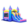 Image of POGO WET N DRY COMBOS Kids Pink Bounce House and Double Lane Slide Combo with Blower by POGO 754972360586 2481