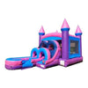 Image of POGO WET N DRY COMBOS Kids Pink Water Slide Bounce House Combo with Blower by POGO 754972338226 7000 Kids Pink Water Slide Bounce House Combo with Blower by POGO SKU# 7000