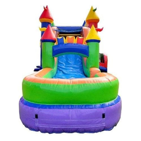 POGO Wet N Dry Combos Mega Modern Rainbow Water Slide Bounce House Combo with Blower by POGO 754972338240 6960