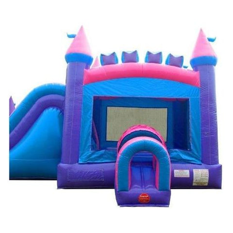 POGO WET N DRY COMBOS Mega Pink Inflatable Water Slide Bounce House Combo with Blower by POGO 754972338257 4314 Mega Pink Inflatable Water Slide Bounce House Combo w/ Blower by POGO