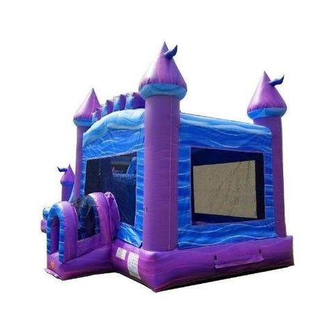 POGO WET N DRY COMBOS Mega Purple Marble Water Slide Bounce House Combo with Blower by POGO 754972338271 6978