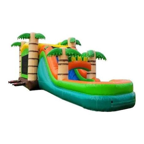 POGO WET N DRY COMBOS Mega Tropical Water Slide Bounce House Combo with Blower by POGO 754972338264 6992 Mega Tropical Water Slide Bounce House Combo with Blower by POGO 6992