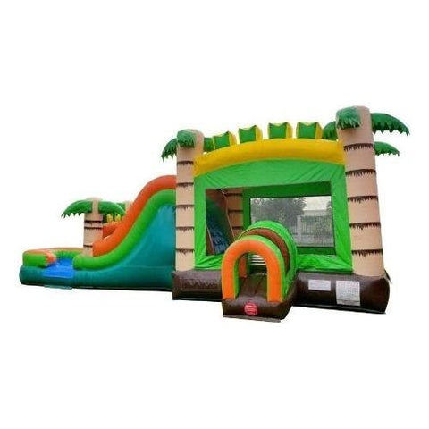 POGO WET N DRY COMBOS Mega Tropical Water Slide Bounce House Combo with Blower by POGO 754972338264 6992 Mega Tropical Water Slide Bounce House Combo with Blower by POGO 6992