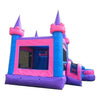 Image of POGO WET N DRY COMBOS Modular Pink Castle Water Slide Bounce House Combo with Blower by POGO 754972338295 7001