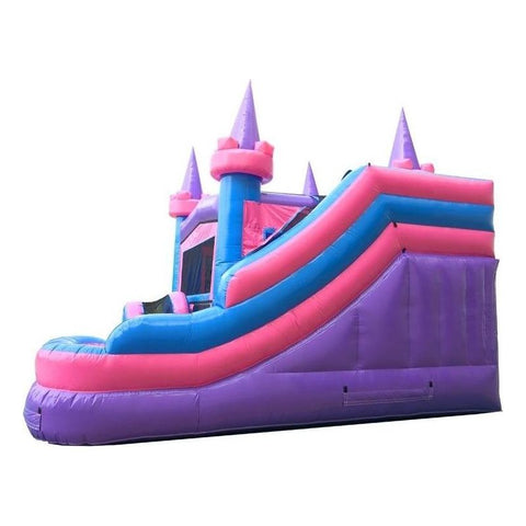 POGO WET N DRY COMBOS Modular Pink Castle Water Slide Bounce House Combo with Blower by POGO 754972338295 7001