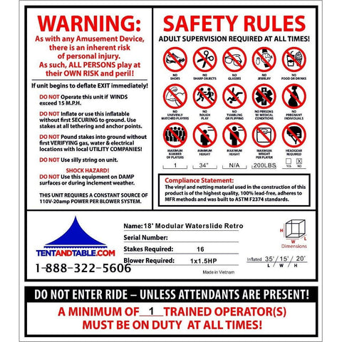 POGO WET N DRY COMBOS Modular Pink Castle Water Slide Bounce House Combo with Blower by POGO 754972338295 7001