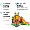 Image of POGO WET N DRY COMBOS Rainbow Deluxe Inflatable Castle Bounce House Slide Combo w/ Blower by POGO 754972354882 2431 Rainbow Deluxe Inflatable Castle Bounce House Slide Combo w/ Blower