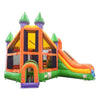 Image of POGO WET N DRY COMBOS Rainbow Deluxe Inflatable Castle Bounce House Slide Combo w/ Blower by POGO 754972354882 2431 Rainbow Deluxe Inflatable Castle Bounce House Slide Combo w/ Blower