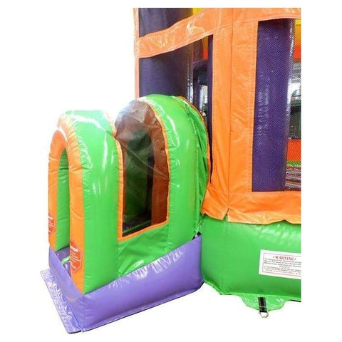POGO WET N DRY COMBOS Rainbow Deluxe Inflatable Castle Bounce House Slide Combo w/ Blower by POGO 754972354882 2431 Rainbow Deluxe Inflatable Castle Bounce House Slide Combo w/ Blower