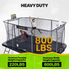 Image of JumpKing 10'x15' Rectangle Trampoline with 2 Powder Coated Basketball Hoops & Breakaway Rim and Ladder- Large Recreational Trampoline for Kids and Adults with Enclosure Net