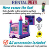 Image of Rental Lite Pink Bounce House with Blower