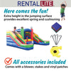 Image of Rental Lite Sports Inflatable Double Water Slide Bounce House with Blower