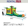 Image of Rental Lite Tropical Bounce House Slide Combo with Non-Removable Pool