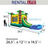 Image of Rental Lite Tropical Bounce House Slide Combo with Non-Removable Pool