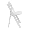 Image of White Resin Folding Chairs