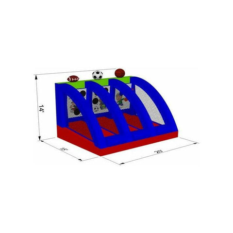 Rocket Inflatables Commercial Bouncers 14'H Inflatable Sports 3-in-1 Sports Activity Center by Rocket Inflatables 781880231721 SPO-31SS 14'H Inflatable Sports 3in1 Sports Activity Center Rocket Inflatables